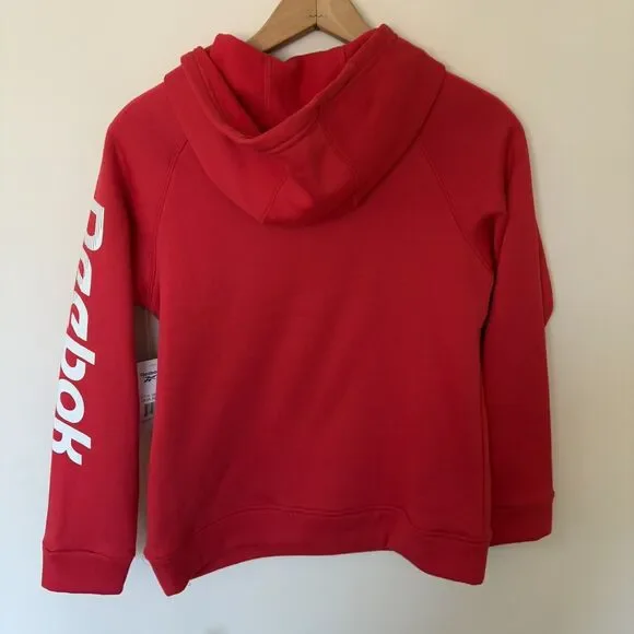 Reebok Boys Medium M (10-12) Red Pullover Hoodie Logo Spell Out Athletic New NWT - Picture 9 of 9